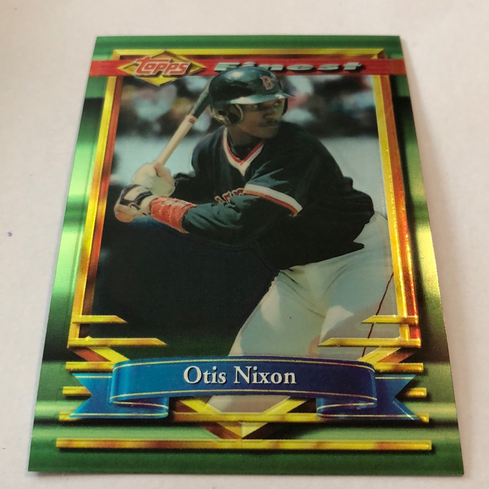 Topps finest refractor Otis Nixon (1994)